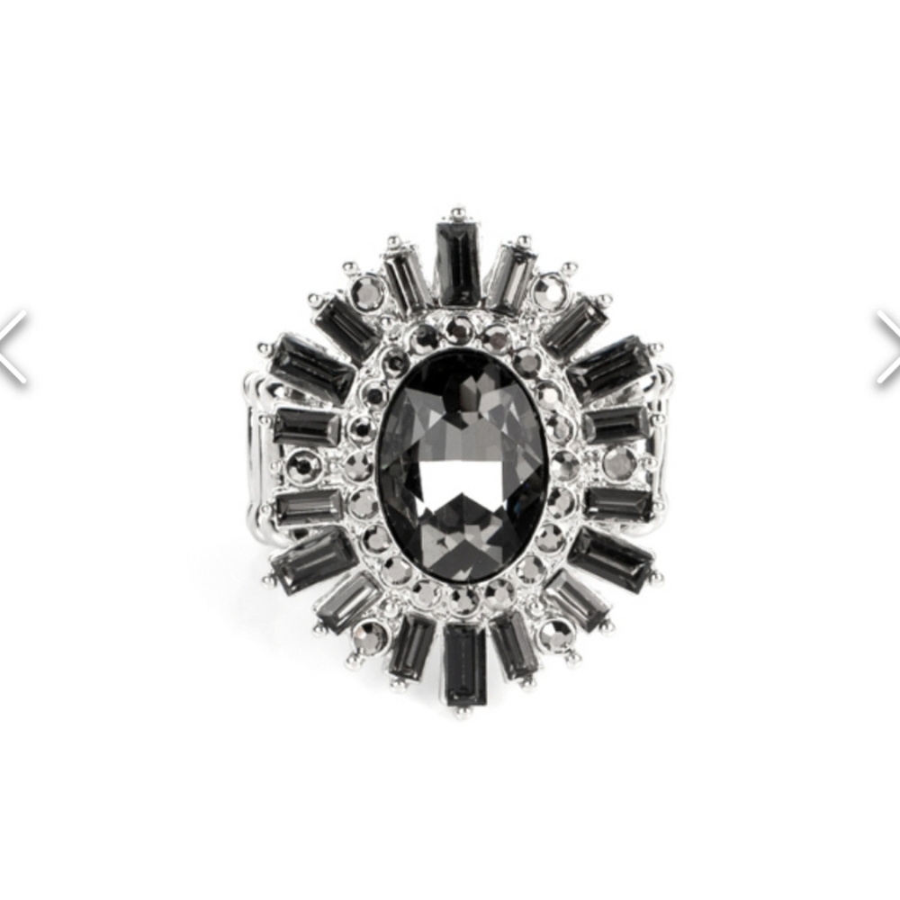Astral ATTITUDE Silver Ring  💍 Sz 6-10 Hematite - Picture 2 of 4